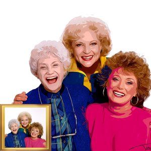 Rose, Blanch & Sophia (Golden Girls Trio)  Realistic Digital Vector Portraits #2